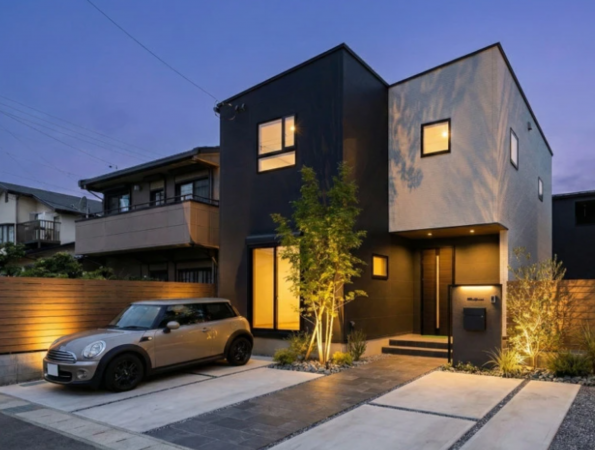 熊本市南区八幡、新築一戸建ての完成予想図（外観）画像です