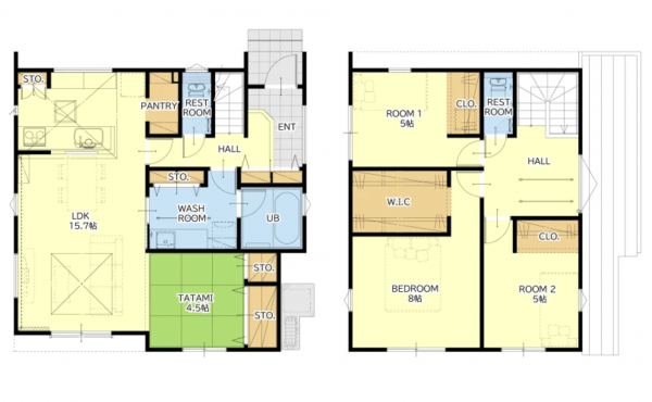熊本市南区護藤町、新築一戸建ての間取り画像です