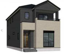 熊本市東区若葉、新築一戸建ての完成予想図（外観）画像です