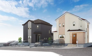 熊本市東区桜木、新築一戸建ての完成予想図（外観）画像です