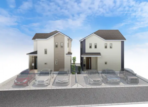 熊本市中央区出水、新築一戸建ての完成予想図（外観）画像です