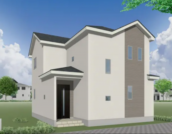 熊本市中央区出水、新築一戸建ての完成予想図（外観）画像です