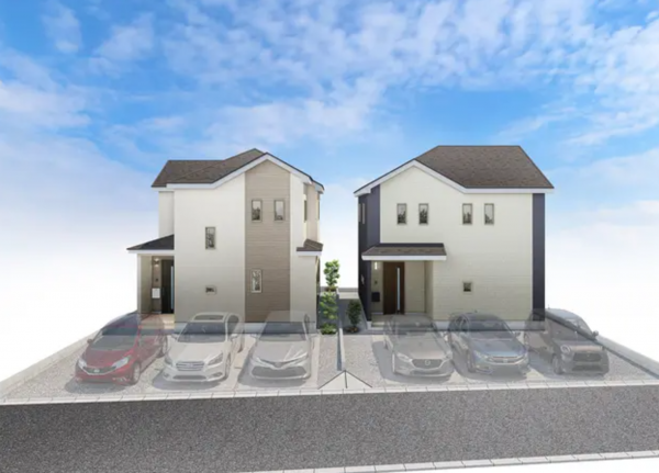 熊本市中央区出水、新築一戸建ての完成予想図（外観）画像です