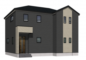 熊本市南区富合町南田尻、新築一戸建ての完成予想図（外観）画像です