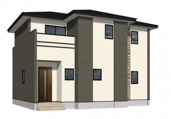 熊本市南区富合町南田尻、新築一戸建ての完成予想図（外観）画像です