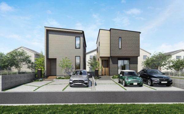 熊本市南区砂原町、新築一戸建ての完成予想図（外観）画像です