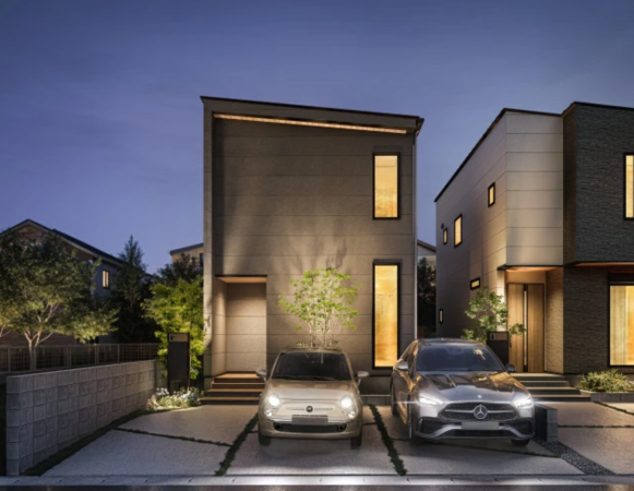 熊本市南区砂原町、新築一戸建ての完成予想図（外観）画像です