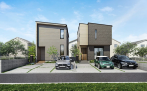 熊本市南区砂原町、新築一戸建ての完成予想図（外観）画像です