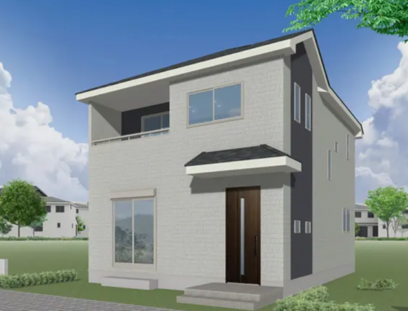 熊本市南区出仲間、新築一戸建ての完成予想図（外観）画像です