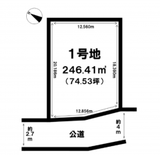 熊本市東区湖東、土地の間取り画像です