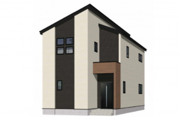 熊本市南区白藤、新築一戸建ての完成予想図（外観）画像です