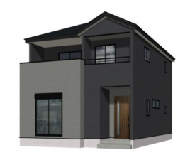 熊本市南区近見、新築一戸建ての完成予想図（外観）画像です