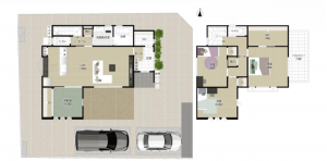 熊本市南区御幸木部、新築一戸建ての間取り画像です