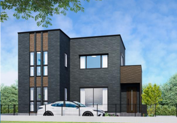 熊本市南区御幸木部、新築一戸建ての完成予想図（外観）画像です