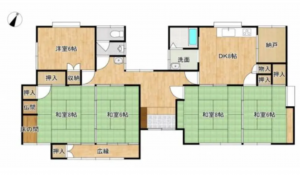 熊本市南区城南町永、中古一戸建ての間取り画像です