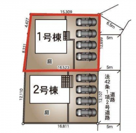 熊本市東区鹿帰瀬町、新築一戸建ての画像です