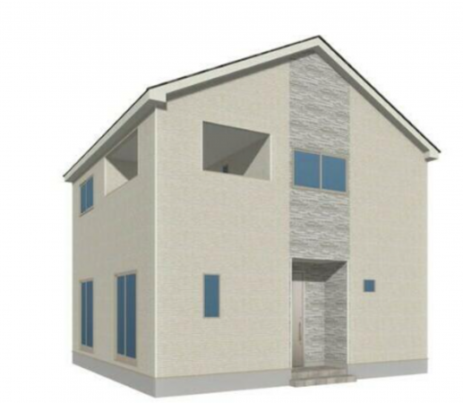 熊本市東区鹿帰瀬町、新築一戸建ての完成予想図（外観）画像です