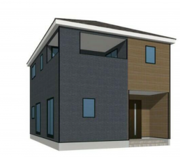 熊本市東区鹿帰瀬町、新築一戸建ての完成予想図（外観）画像です