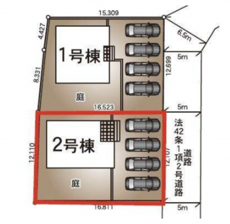 熊本市東区鹿帰瀬町、新築一戸建ての画像です
