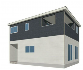 熊本市南区薄場、新築一戸建ての完成予想図（外観）画像です