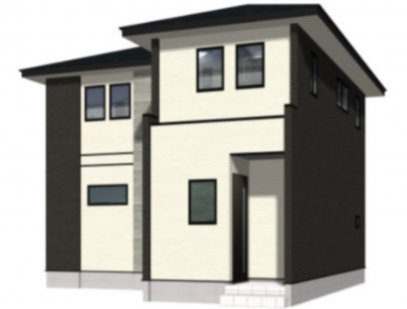 熊本市東区東本町、新築一戸建ての外観画像です