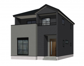 熊本市南区近見、新築一戸建ての完成予想図（外観）画像です