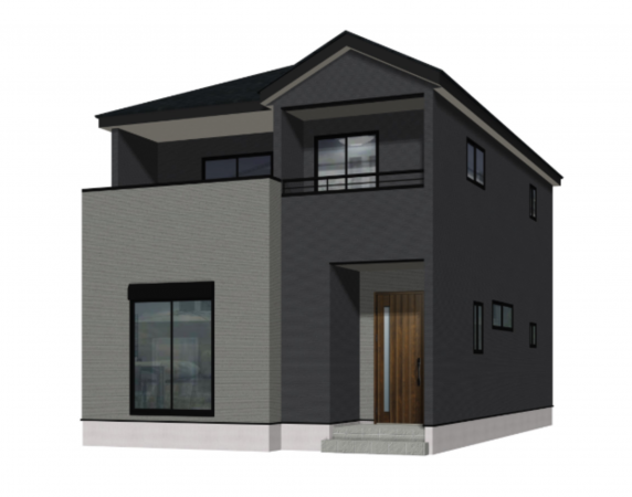 熊本市南区近見、新築一戸建ての完成予想図（外観）画像です