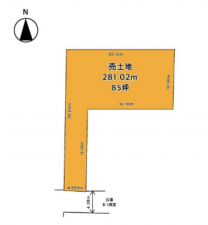 熊本市中央区国府、土地の間取り画像です