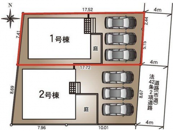 熊本市南区野田、新築一戸建ての画像です