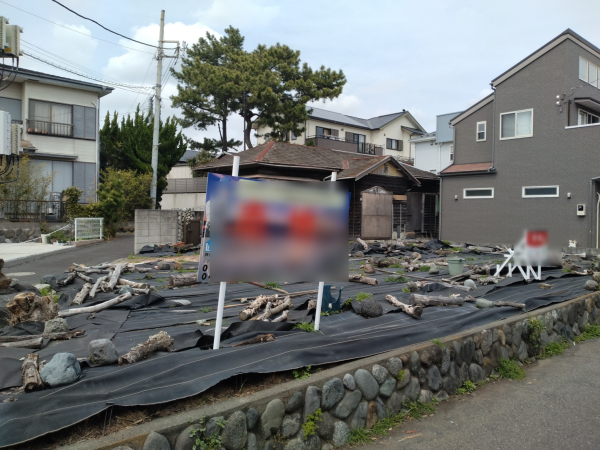 藤沢市鵠沼松が岡、土地の画像です