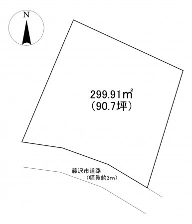 藤沢市大鋸、土地の間取り画像です