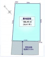 藤沢市鵠沼松が岡、土地の間取り画像です