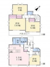 藤沢市辻堂太平台、新築一戸建ての間取り画像です