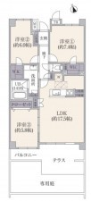 藤沢市辻堂西海岸、マンションの間取り画像です