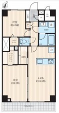 藤沢市片瀬海岸、マンションの間取り画像です