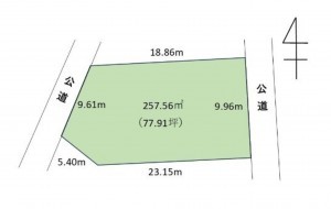 藤沢市藤沢、土地の間取り画像です