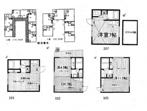 藤沢市藤沢、収益物件/アパートの間取り画像です