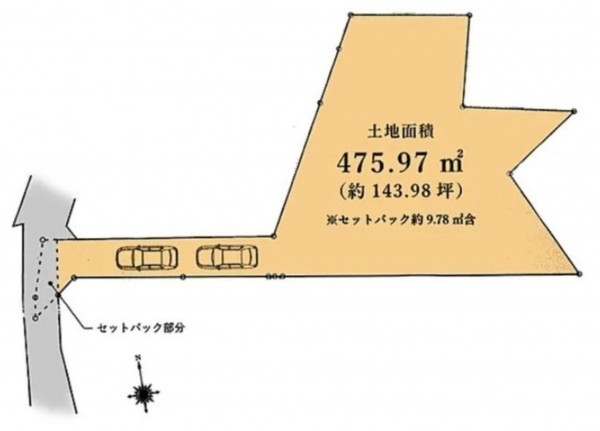 藤沢市鵠沼藤が谷、土地の間取り画像です