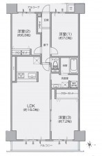 藤沢市辻堂新町、マンションの間取り画像です