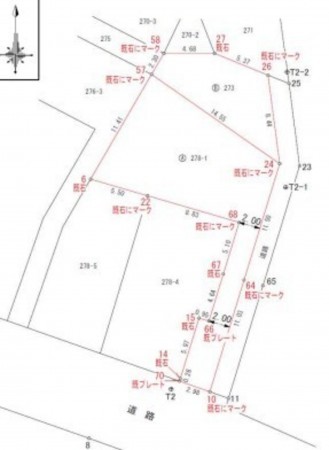 藤沢市城南、土地の間取り画像です