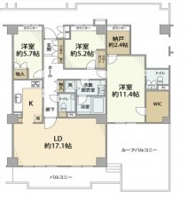 藤沢市辻堂太平台、マンションの間取り画像です