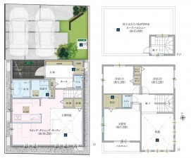 藤沢市辻堂東海岸、新築一戸建ての間取り画像です