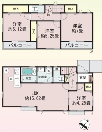 藤沢市辻堂太平台、新築一戸建ての間取り画像です