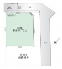 藤沢市鵠沼松が岡、土地の間取り画像です