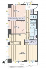 藤沢市片瀬海岸、マンションの間取り画像です