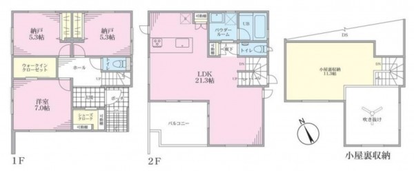 藤沢市弥勒寺、新築一戸建ての間取り画像です