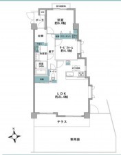 藤沢市川名、マンションの間取り画像です