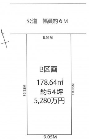 藤沢市片瀬山、土地の間取り画像です
