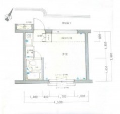 藤沢市大鋸、マンションの間取り画像です