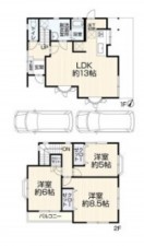 藤沢市鵠沼藤が谷、中古一戸建ての間取り画像です